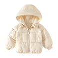 thumbnail image 1 of Siilsaa Toddler Fleece Jacket Flannel-Lined Hooded Canvas Insulated Zip-Up Jacket A,5-6 Years, 1 of 3