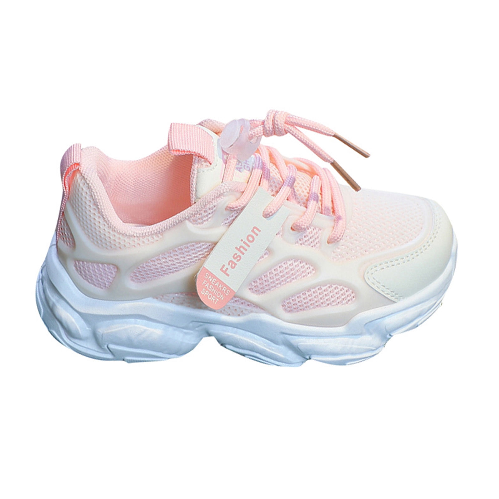 Siilsaa Toddler Girl Shoes All Season Sports Shoes Lightweight Non Slip Breathable Comfortable Toddler Sneakers Pink,4-4.5 Years