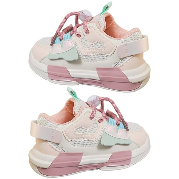 Siilsaa Toddler Shoes Girls Toddler Boys Girls Sneakers Little Kids Casual Walking Shoes Pink,5-5.5Years