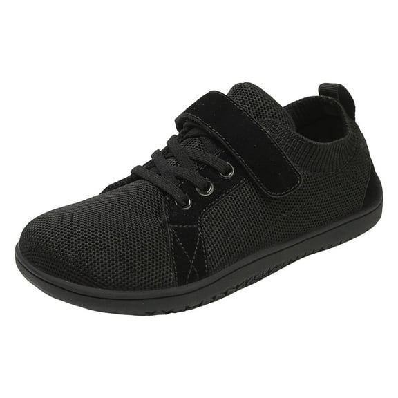 Siilsaa Toddler Shoes Kids Sneakers Boys Girls Breathable Sneakers Running Shoes Black,7-8 Years