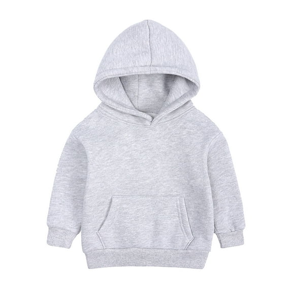 Siilsaa Toddler Solid Boy Active Tech Terry solid color Hoodie(Grey,2-3 Years)