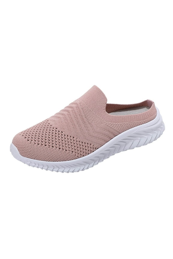 Walking Shoes Women Slip On Sneakers Wide Width Available Pink,10
