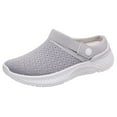 thumbnail image 1 of Siilsaa Walking Sneakers for Women Walking Shoes Sock Casual Ladies Fashion Sneakers Comfortable Slip On Air Cushion Platform Grey,8, 1 of 5