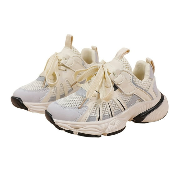 Siilsaa White Shoes for Girls Kids Slip On Sneakers Low Cut Skateboarding Shoes for Kids Running Walking Breathable Sports Shoes for Girls Grey,11