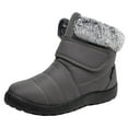 thumbnail image 1 of Siilsaa Winter Boots Women Vintage Leather Boots Flat Waterproof Fall Winter Round Toe Ankle Boots Shoes Cowboy Boots for Women Grey,7.5, 1 of 5