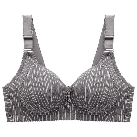 Siilsaa Wireless Bra for Women Women's Full Coverage Plus Size Bra Non Padded Wireless Minimizer Bra Dark Gray,38