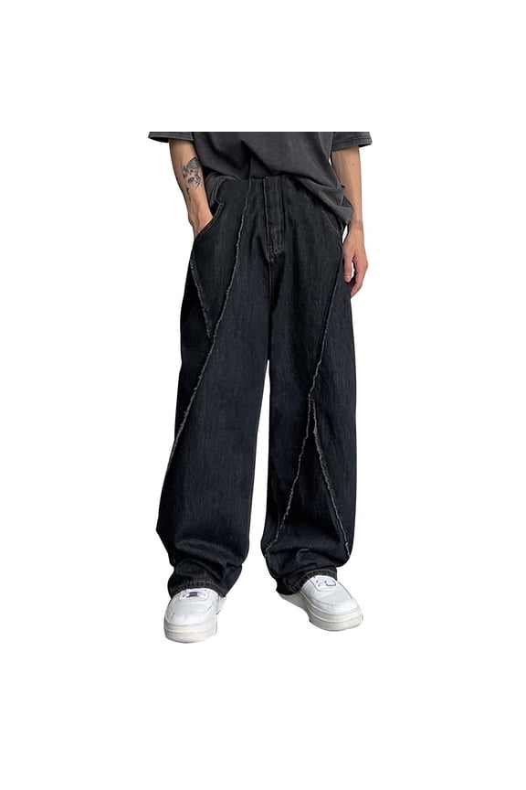 Woman Wide Leg Pants Wide Leg Jeans for Women Stretch Low Waist Baggy Jeans Boot Cut Jeans Flare Leg Denim Pants Black,XXXL