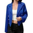 thumbnail image 1 of Siilsaa Women Blazers Plus Size New Womens Casual Blazer Fall Fashion Long Sleeve Open Front Work Office Suit Blue,S, 1 of 5