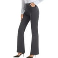 thumbnail image 1 of Siilsaa Women Bootcut Dress Pants Business Casual Work Pants with Pockets Pull On Regular Slacks for Office Grey,2XL, 1 of 4