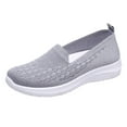 thumbnail image 1 of Siilsaa Women Footwear Breathable Soft Shoes Go Walking Slip on Hands Free Slip in Sneakers Casual Comfortable Grey,7, 1 of 5
