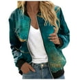 thumbnail image 1 of Siilsaa Women'S Fall Clothes 2024 Cropped Jean Jackets for Women Fashion Short Denim Shacket Jacket Lightweight Fitted Stretchy with Pockets Green,2XL, 1 of 5