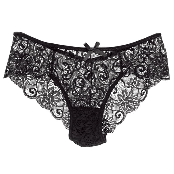 Siilsaa Women Sexy Panties Lace Cutout Hollow Waist Sexy Panties Women's Briefs Sexy Black,M