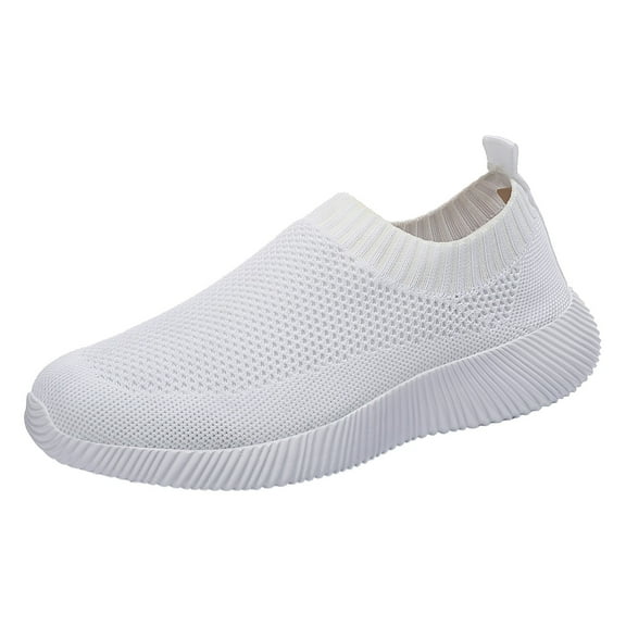 Siilsaa Women Sneakers Slip On Fashion Sneaker Slip on Shoes for Women Loafers Comfort Casual Low Top Sneakers White,6.5
