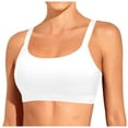 thumbnail image 1 of Siilsaa Women Sports Bra Bikini Tops Scoop Neck Bathing Suits Top Padded Swim Crop Tops Only White,XXL, 1 of 5