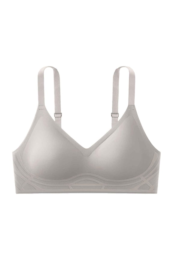 Women's Blissful Benefits Underarm-Smoothing with Seamless Stretch Wireless Lightly Lined Comfort Bra Rm3911w Grey,XL