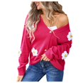 thumbnail image 1 of Siilsaa Women's Cardigans Crochet Fall Cardigan Shrug 2024 Lightweight Open Front Hollow-out Cardigan Sweater Outwear Hot Pink,L, 1 of 5