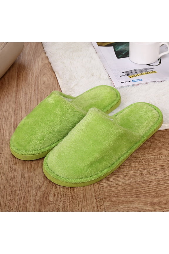 Women's Slip On Memory Foam Comfort Samatha Scuff House Slipper with Wide Widths Green,7-7.5