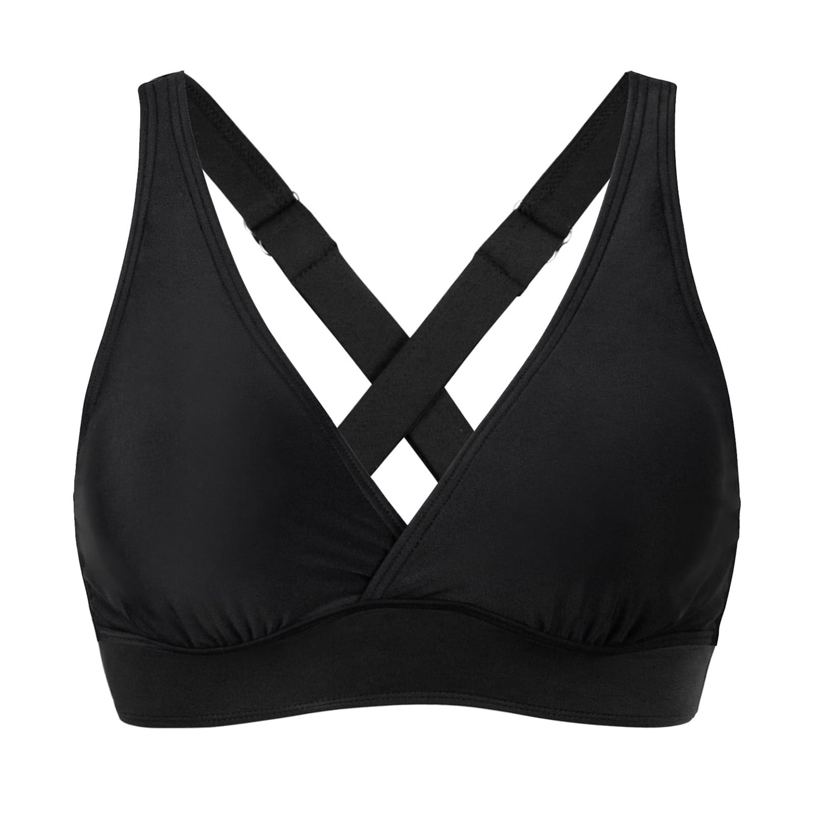 Siilsaa Women's Sporty Adjustable Wide Straps Bikini Top