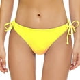 thumbnail image 1 of Siilsaa Women's Tie Side Bikini Bottoms Mid Rise String Bathing Suits Bottom Yellow,L, 1 of 5