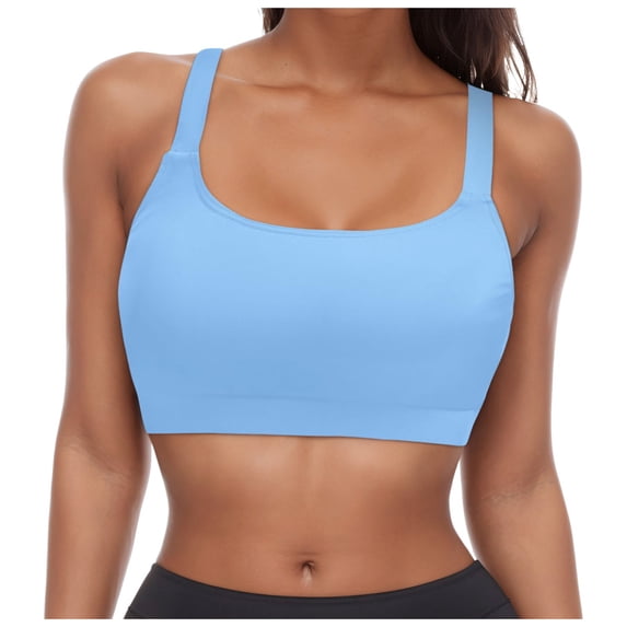 Siilsaa Womens Bathing Suits Tummy Control Tankini Tops for Women Swimwear Top Only Tummy Control Bathing Suit Top No Bottom Light Blue,L