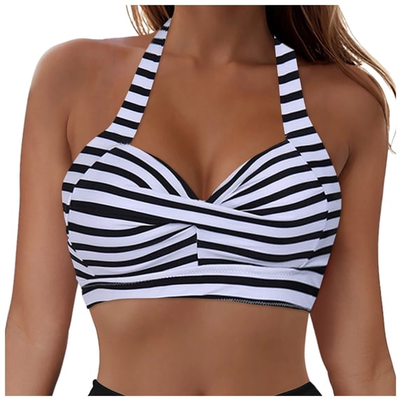 Siilsaa Tankini Swimsuits for Women Bikini Tops for Women Bathing Suit Swim Tops Sexy Triangle Bikini Top Grey,S