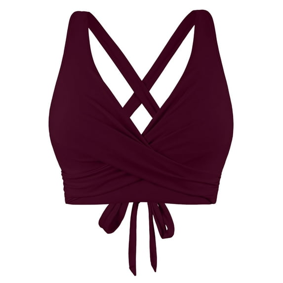 Siilsaa Womens Bikini Top Women Twist Bikini Top Strapless Swimsuit Top Only ,L