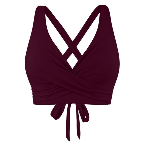 Siilsaa Womens Bikini Top Women Twist Bikini Top Strapless Swimsuit Top Only ,L