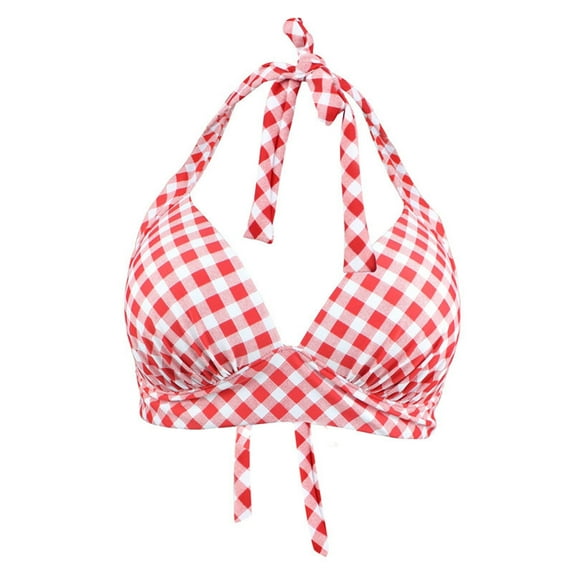 Siilsaa Womens Bikini Top Women Twist Bikini Top Strapless Swimsuit Top Only Red,L