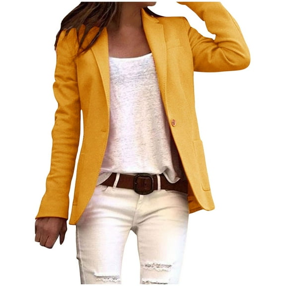 Siilsaa Womens Blazers Dressy Casual Blazer Jackets for Women Work Casual Office Long Sleeve Fashion Dressy Business Outfits Khaki,L