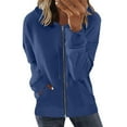 thumbnail image 1 of Siilsaa Womens Hoodies Women Oversized Sweatshirt Long Sleeve Crewneck Hoodies Shirts 2024 Fall Pullover Top Trendy Preppy Clothes Blue,2XL, 1 of 3