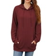 thumbnail image 1 of Siilsaa Womens Hoodies Womens Zip Up Hoodies Long Sleeve Sweatshirts Fall Outfits Oversized Sweaters Casual Fashion Jackets Red,XL, 1 of 5