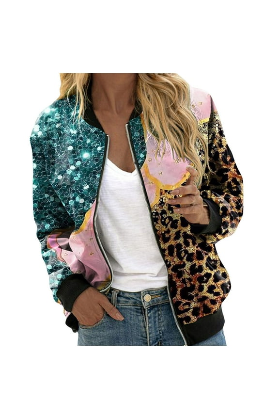 Womens Jackets Casual Women's Stand Collar Zip up Long Sleeve Jacket with Pockets Running Sweatshirts Jackets Pink,S