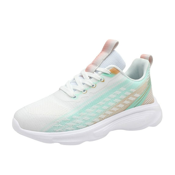 Siilsaa Womens Running Shoes, Lightweight Breathable Mesh High Performance Green,8