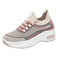 thumbnail image 1 of Siilsaa Womens Shoes Casual Running Shoes Fashion Walking Womens Sneakers Casual Lace-up Lightweight Tennis Shoes Beige,6.5, 1 of 5