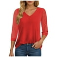thumbnail image 1 of Siilsaa Womens Short Sleeve Tops Womens T Shirts 2025 Short Sleeve Shirts Fit Summer Casual Tee Tops Red,M, 1 of 7