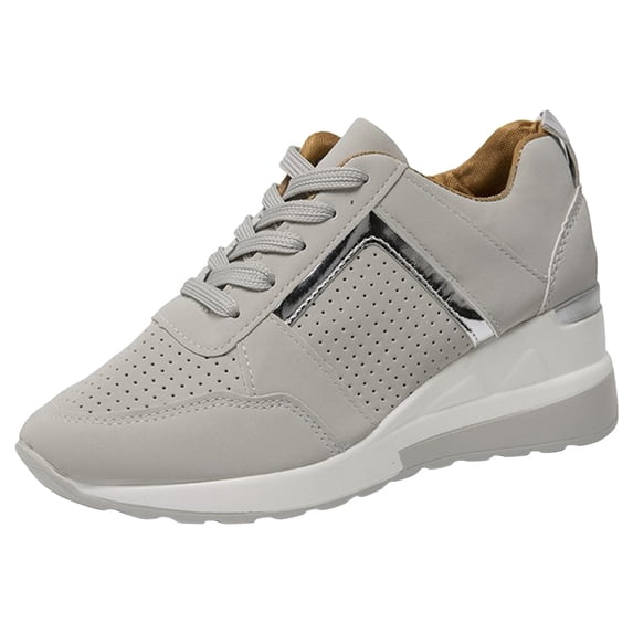 Siilsaa Womens Slip On Sneakers Women Walking Tennis Shoes Lightweight Casual Sneakers for Gym Travel Work Grey,9