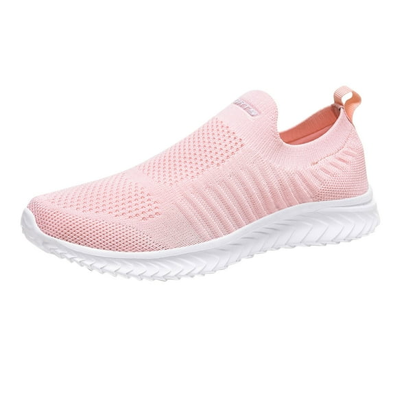 Siilsaa Womens Sneakers Slip On Walking Shoes Breathable Running Shoes Lightweight Mesh Gym Shoes Non Slip Workout Shoes(Pink,6.5)