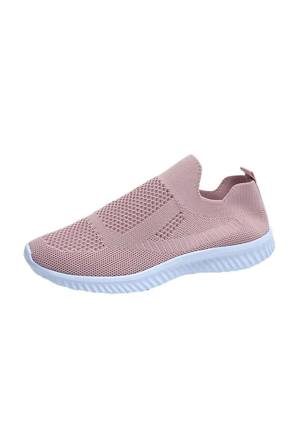 Womens Walking Shoes Wide Toe Barefoot Shoes Minimalist Zero Drop Shoes Breathable Fashion Sneakers(Pink,6.5-7)