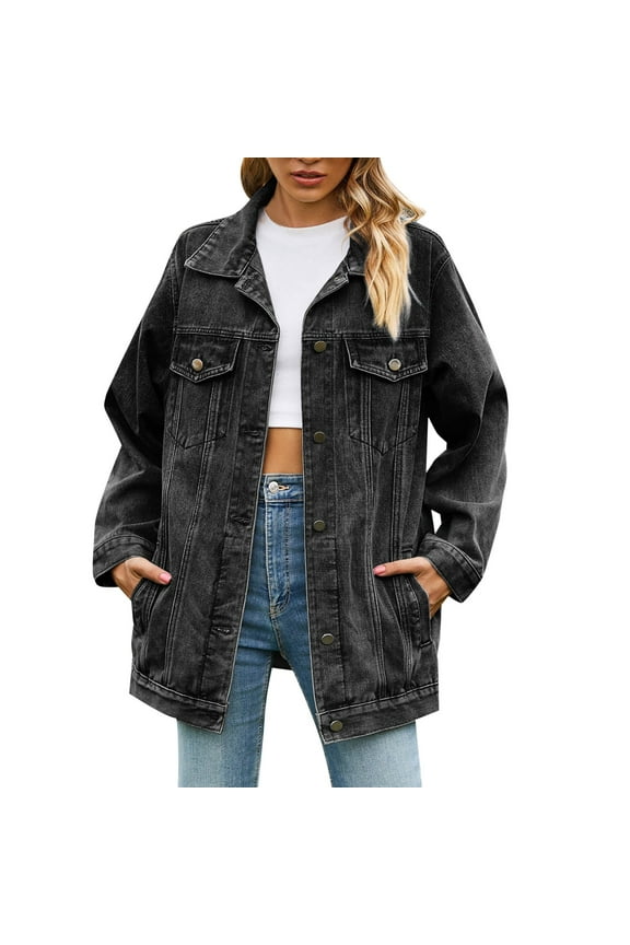 Womens Winter Coats Long Sleeve Button Down Plaid Shirts Flannel Hooded Shacket Jacket Hoodie Coats Grey,2XL