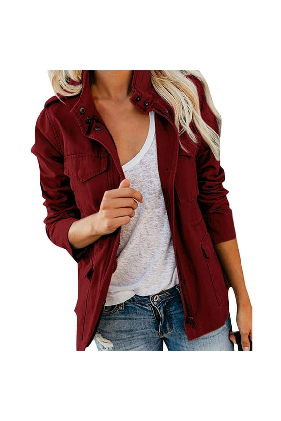 Womens Winter Coats Long with Hood Outdoor Lightweight Windbreaker Jacket ,S