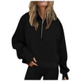 thumbnail image 1 of Siilsaa Womens Zip Up Cropped Hoodies Fleece Oversized Sweatshirts Full Zip Jackets Y2k Fall Clothes 2024 Fashion Outfits Navy,S, 1 of 5