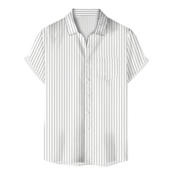 Siilsaa Workout Shirts Men's Loose Fit Lightweight Short-Sleeve Pocket Shirt(White,2XL)