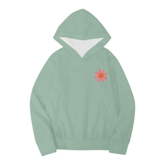 Siilsaa Youth Hoodie Sweatshirt Z06-Green,10-12 Years