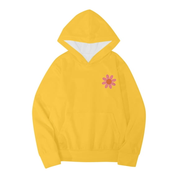 Siilsaa Youth Hoodie Sweatshirt Z06-Yellow,4-5 Years