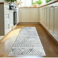 thumbnail image 1 of Siiluminisoy Runner Rug for Hallways 2'x6' Washable Runner Area Rug Non-slip,Boho Area Rugs for Kitchen Entryway Bedroom,Foldable,Gray, 1 of 8