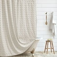 Siiluminisoy Boho Farmhouse Beige/Cream Shower Curtain for Bathroom