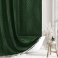 Siiluminisoy Dark Green Fabric Shower Curtain，Boho Tufted Geometric ...