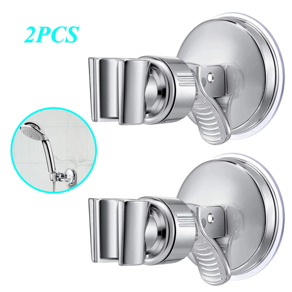 Siisll 2Pcs Vacuum Suction Shower Head Holder Adjustable Removable