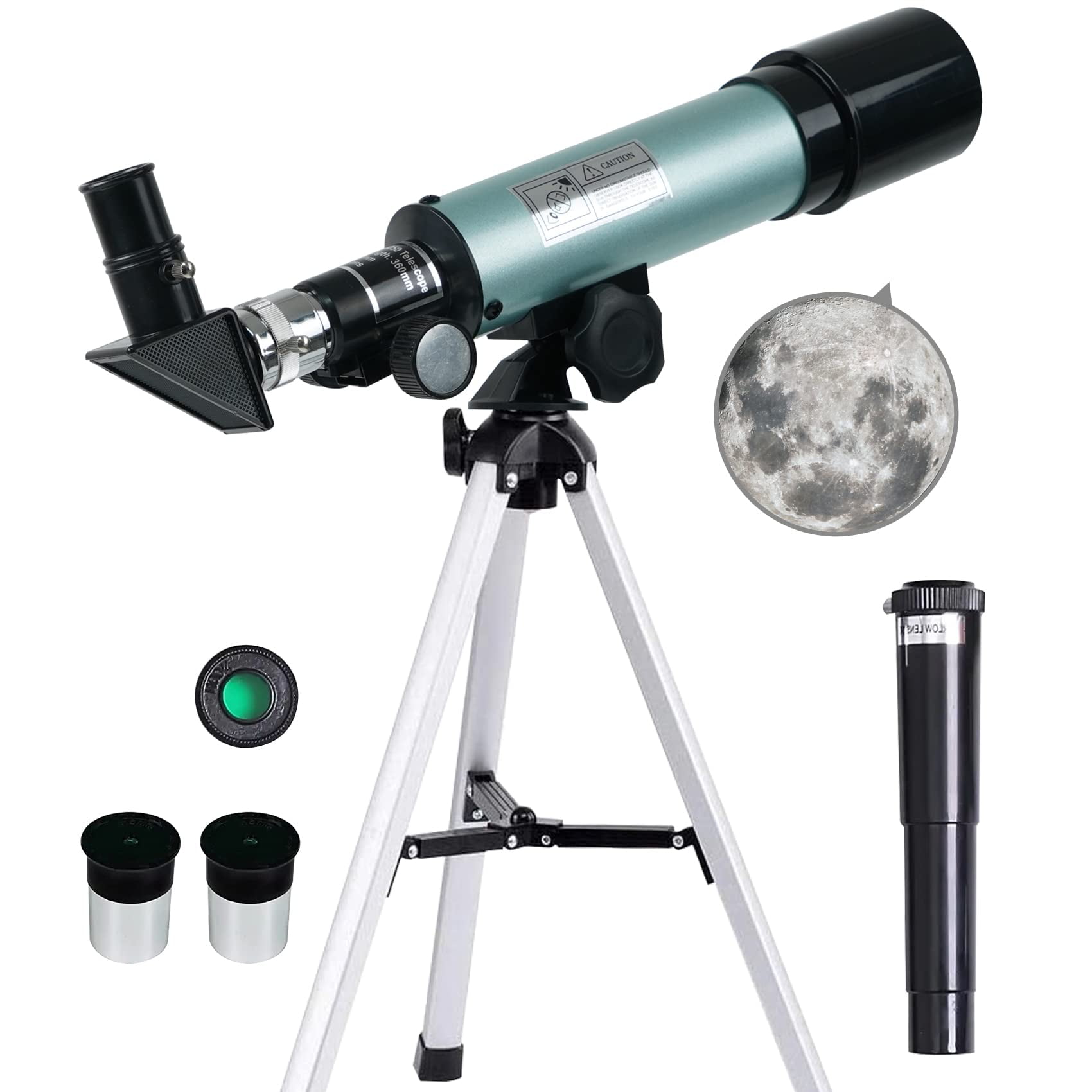 Siisll Astronomical Telescope, Telescope for Kids 360/50mm 90X Zoom HD Outdoor Monocular Space