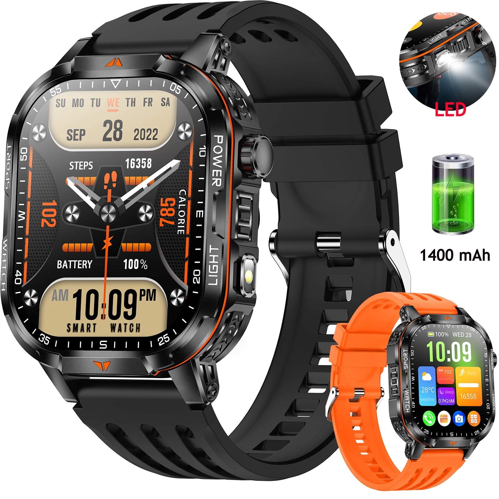 Siivton Smart Watch for Men Women, 2.01